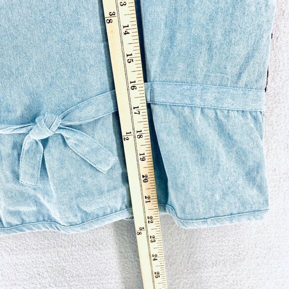 Vintage Cottagecore Vest Womens M Patchwork Denim Boho Costal Cowgirl Grandma - Picture 11 of 12